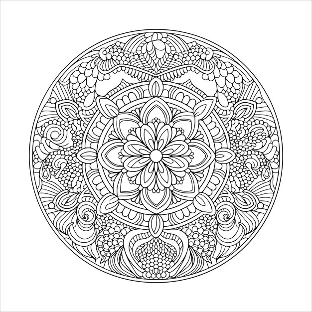 Patrón circular en forma de un mandala