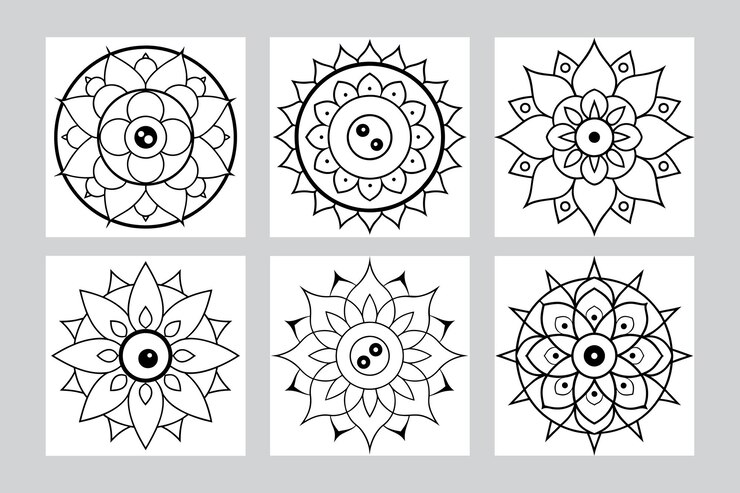 Vector patrón circular en forma de mandala