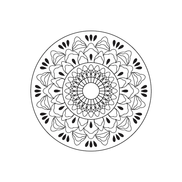 Patrón circular en forma de mandala