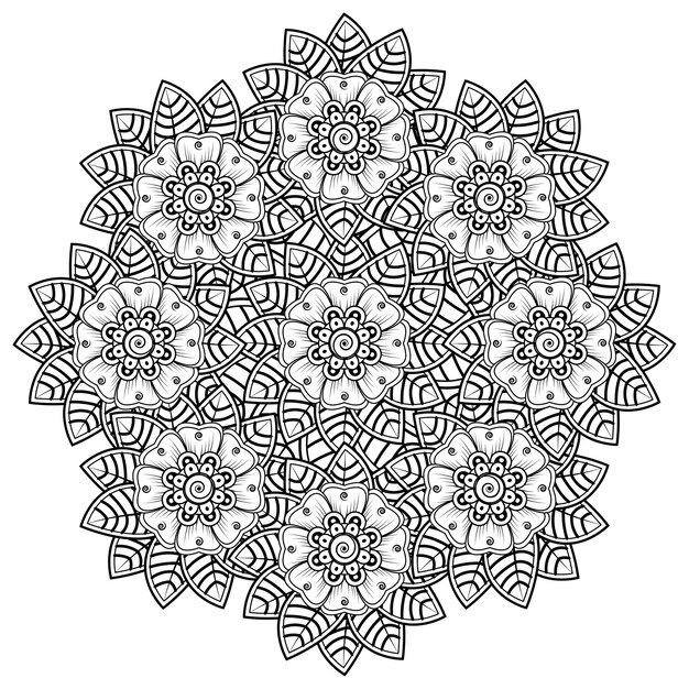 Patrón circular en forma de mandala