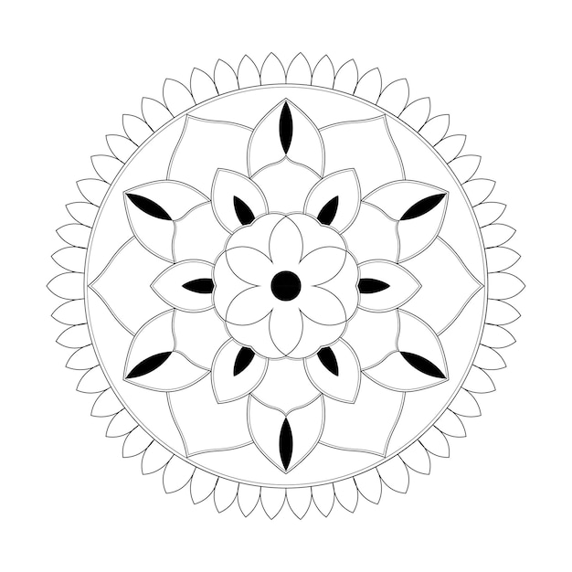 Patrón circular en forma de un mandala