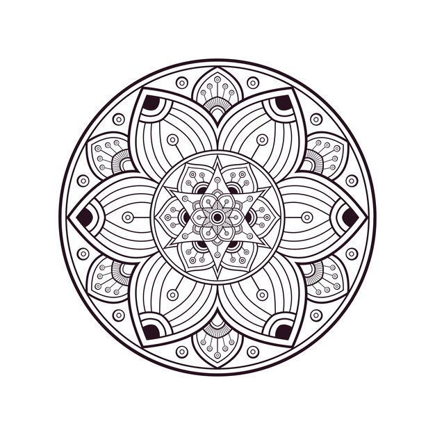 Patrón circular en forma de un mandala
