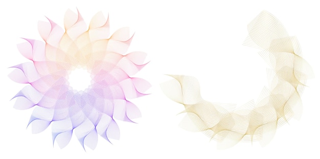 Patrón circular geométrico vibrante con colores de gradiente perfecto para cosméticos, moda, diseño textil, tecnología, marca y bienestar Ideal para fondos, embalajes, arte digital y conceptos futuristas
