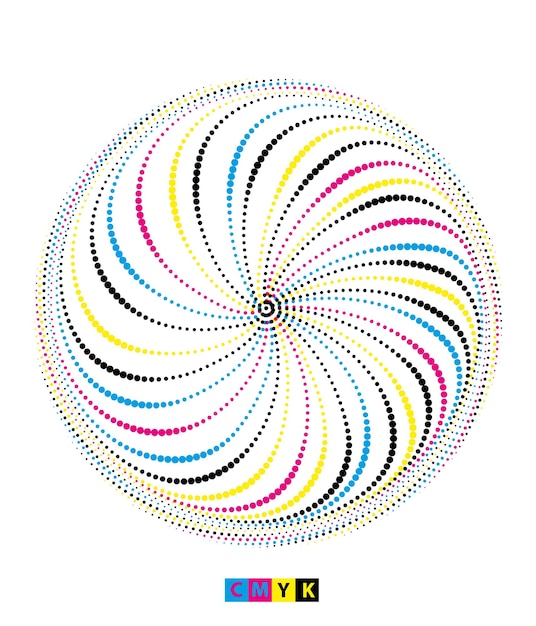 un patrón circular con una línea colorida en él un vector de remolino de mosaico de círculo geométrico