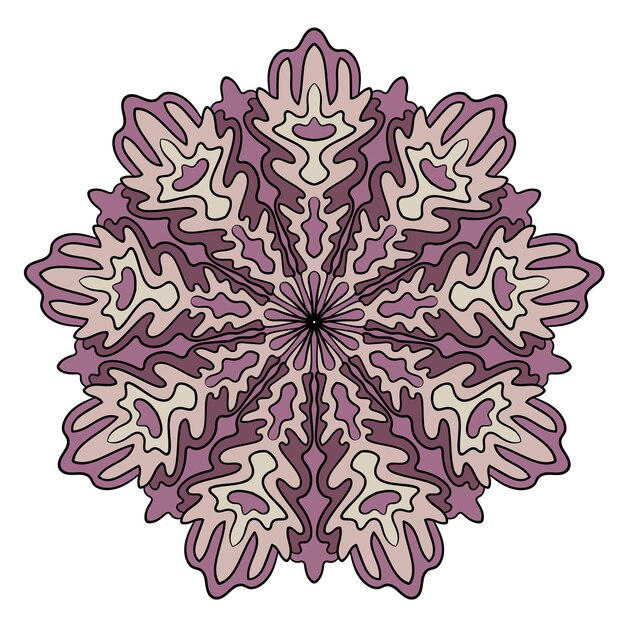 Patrón circular de mandala decorativo Elegante ornamento redondo Ilustración vectorial