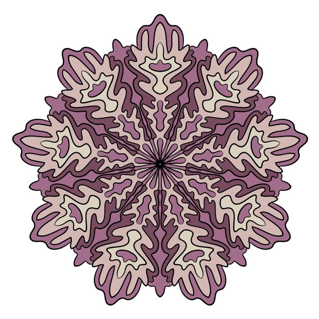 Vector patrón circular de mandala decorativo elegante ornamento redondo ilustración vectorial