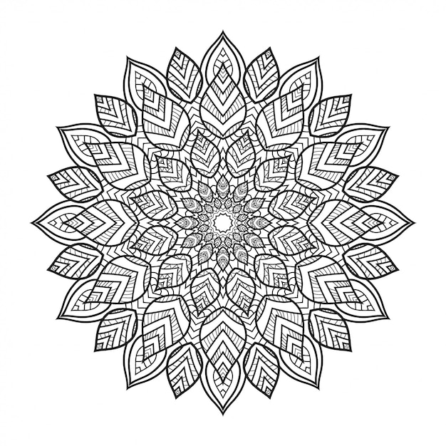 Vector patrón circular de mandala