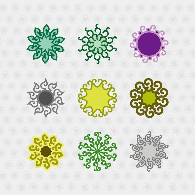 Patrón circular vectorial