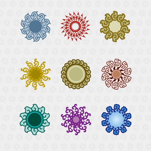 Patrón circular vectorial