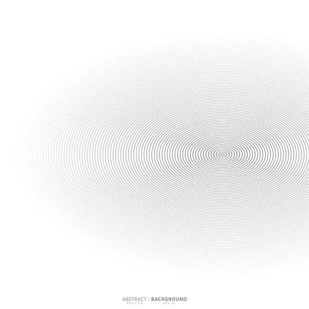Patrón de círculo abstracto anillo de color blanco y negro Ilustración vectorial abstracta para ondas sonoras Gráfico monocromático