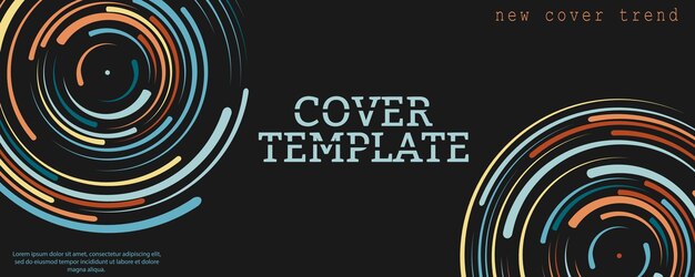 El patrón de un círculo de colores Una plantilla para una portada de una revista o un cartel La idea del diseño creativo