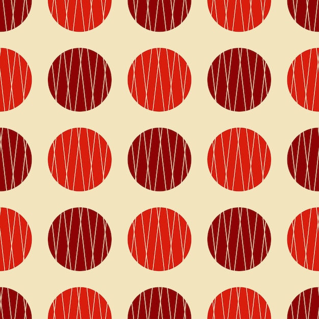Patrón de círculo colorido con fondo rojo