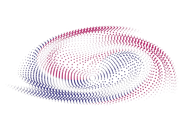 patrón de círculo espirales radiales puntos conectados red abstracta círculos de radio de espiral círculo rayado