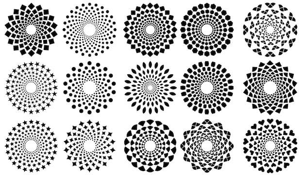 Patrón de círculo geométrico abstracto ns Elementos para el diseño Elementos de diseño de círculo Ilustración de patrón