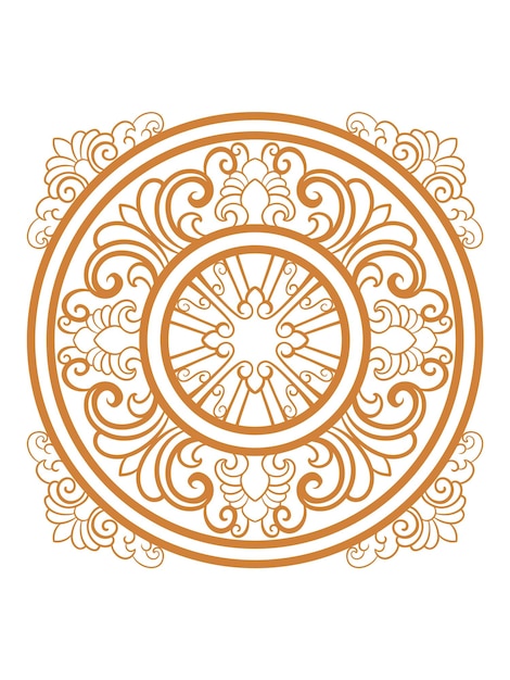 Patrón de círculo de mandala dorado