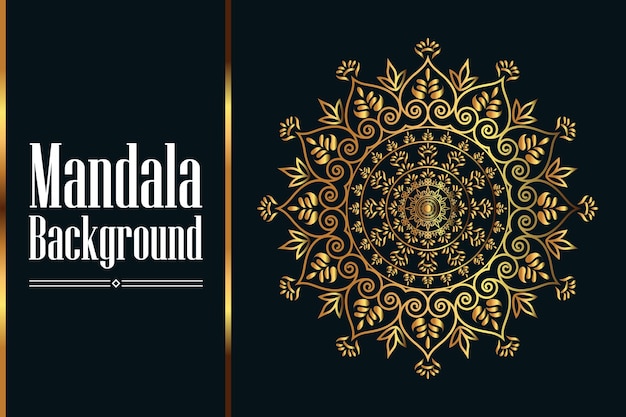 Patrón de círculo Mandala ornamental de lujo creativo con color degradado con un fondo único