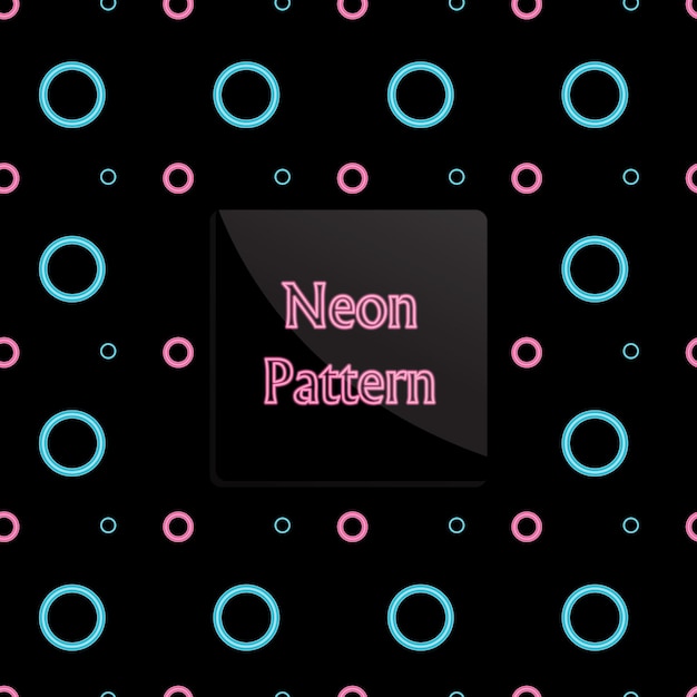 patrón de círculos de neón