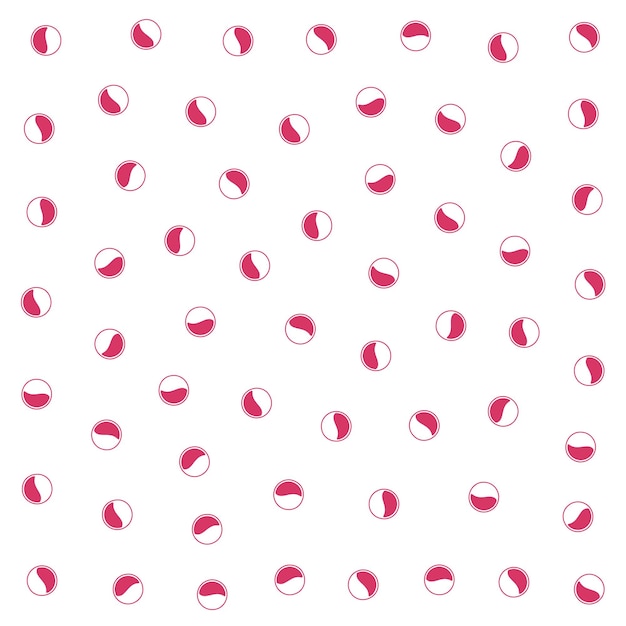 un patrón de círculos rojos sobre un fondo blanco