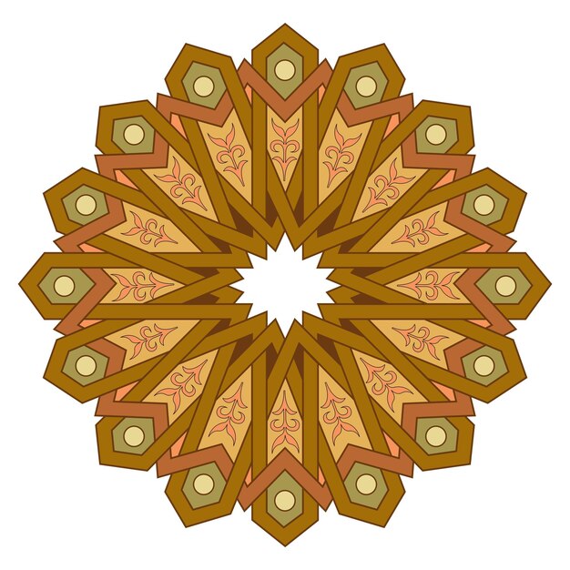 patrón clásico geométrico árabe islámico decoración forma marroquí ornamento musulmán vector árabe