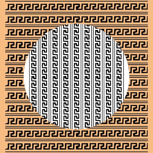 Patrón clave griego con ropa china Material y arte textil para las redes sociales Template de fondo
