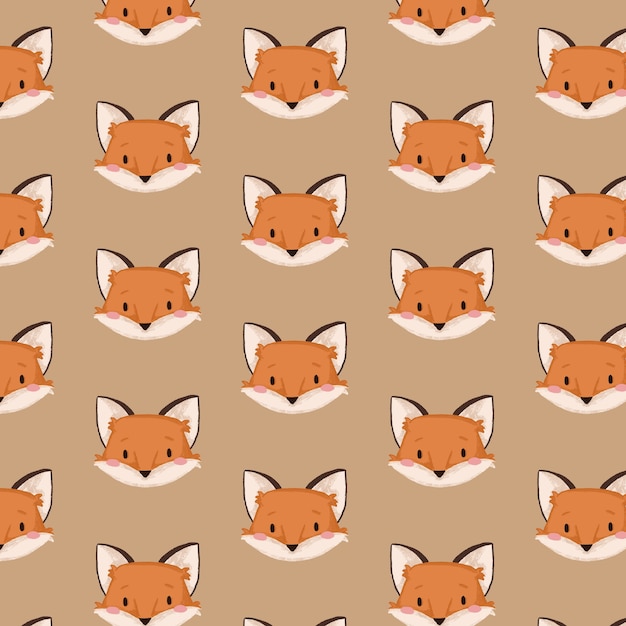 Vector patrón de colección otoño fox