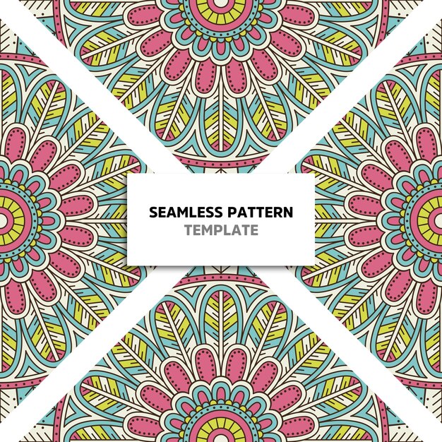 Patrón de color mandala transparente