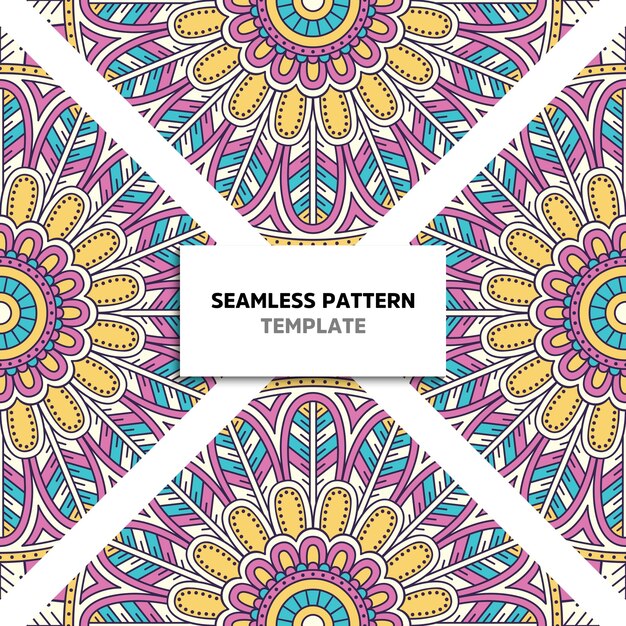 Patrón de color mandala transparente