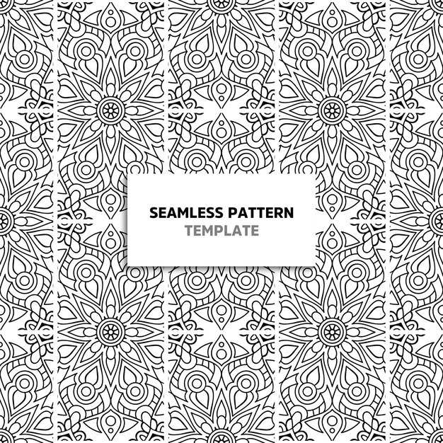 Patrón de color negro mandala transparente