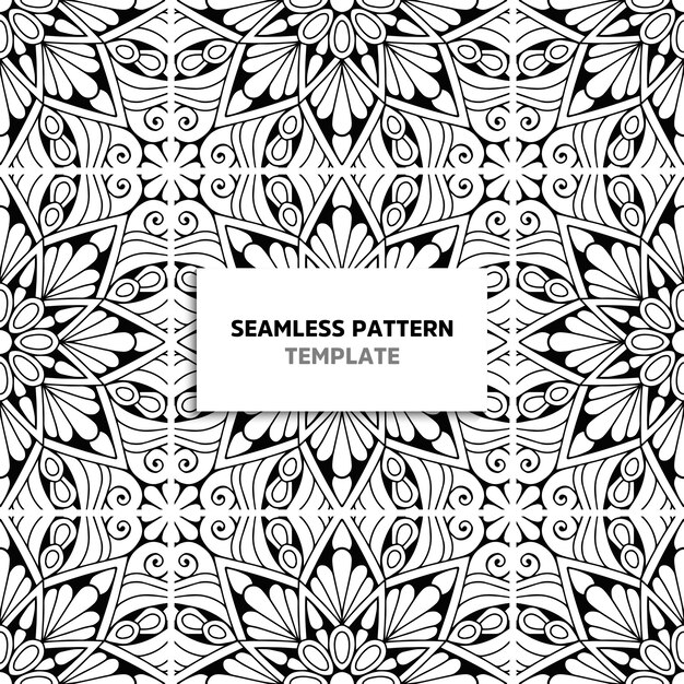 Patrón de color negro mandala transparente