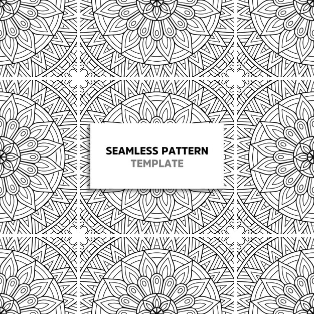 Patrón de color negro mandala transparente