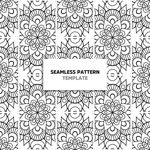 Patrón de color negro mandala transparente
