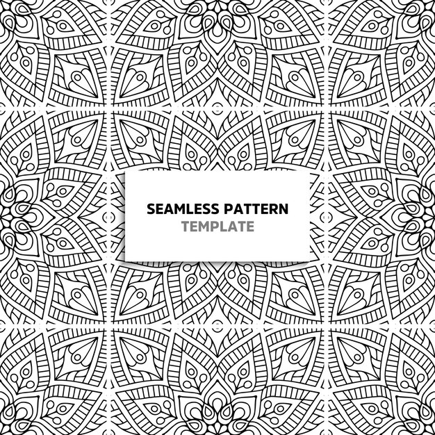 Patrón de color negro mandala transparente
