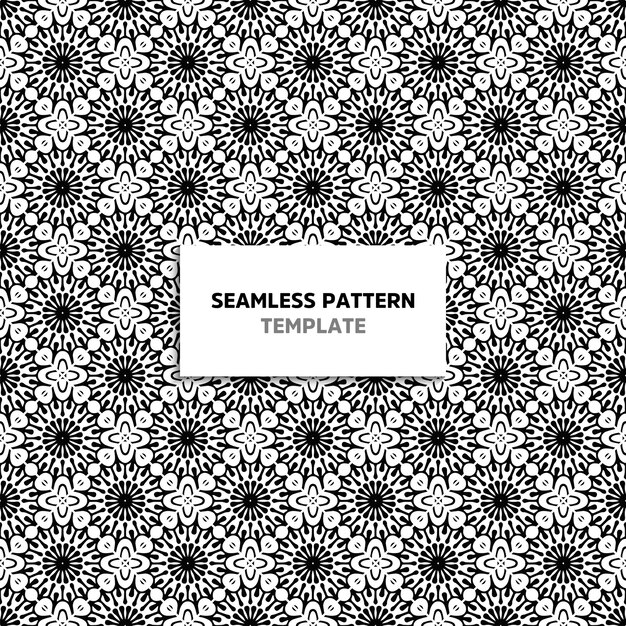 Patrón de color negro mandala transparente