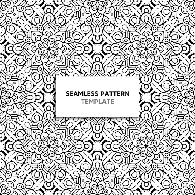 Patrón de color negro mandala transparente