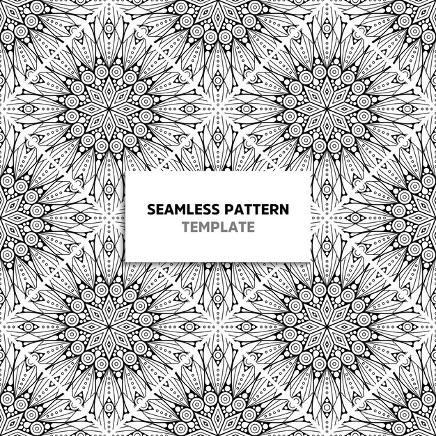 Patrón de color negro mandala transparente
