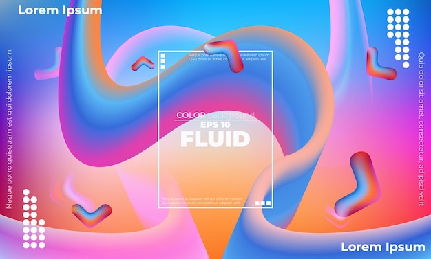 Patrón de color de onda fluida abstracta de fondo degradado líquido de color neón con estilo de movimiento dinámico geométrico moderno Adecuado para papel tapiz Banner Fondo Tarjeta Libro Ilustración página de inicio