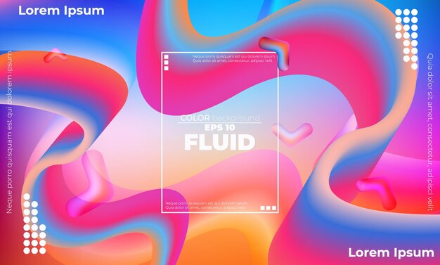 Patrón de color de onda fluida abstracta de fondo degradado líquido de color neón con estilo de movimiento dinámico geométrico moderno Adecuado para papel tapiz Banner Fondo Tarjeta Libro Ilustración página de inicio