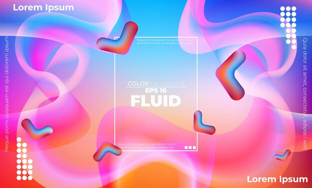 Patrón de color de onda fluida abstracta de fondo degradado líquido de color neón con estilo de movimiento dinámico geométrico moderno Adecuado para papel tapiz Banner Fondo Tarjeta Libro Ilustración página de inicio