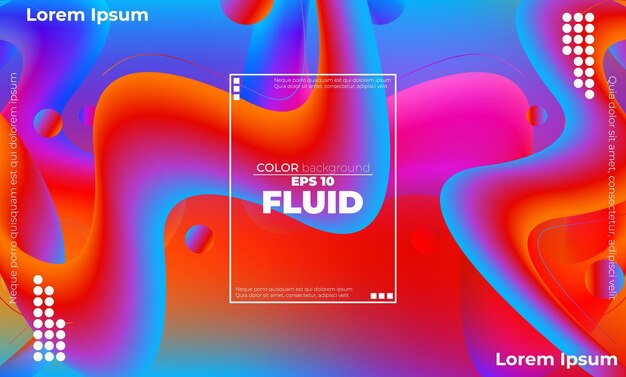Patrón de color de onda fluida abstracta de fondo degradado líquido de color neón con estilo de movimiento dinámico geométrico moderno Adecuado para papel tapiz Banner Fondo Tarjeta Libro Ilustración página de inicio