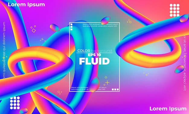 Patrón de color de onda fluida abstracta de fondo degradado líquido de color neón con estilo de movimiento dinámico geométrico moderno Adecuado para papel tapiz Banner Fondo Tarjeta Libro Ilustración página de inicio