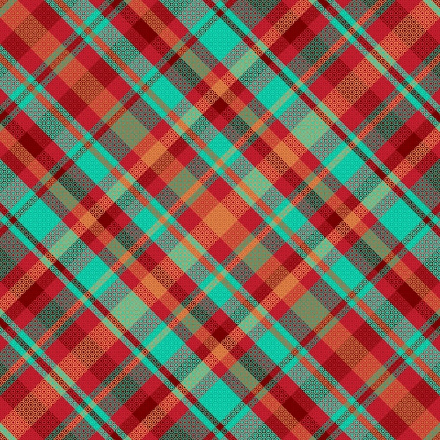 Patrón de color retro tartán o plaid