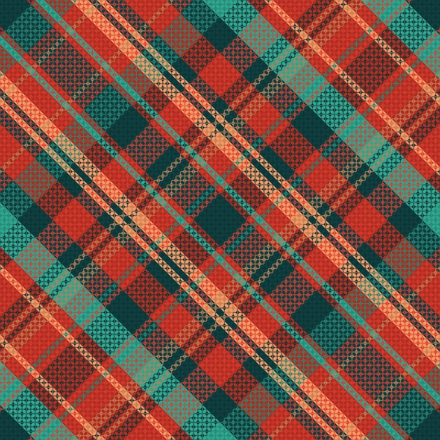 Patrón de color retro tartán o plaid