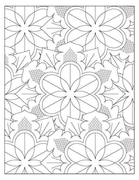 Vector patrón de coloración floral diseño de interiores kdp