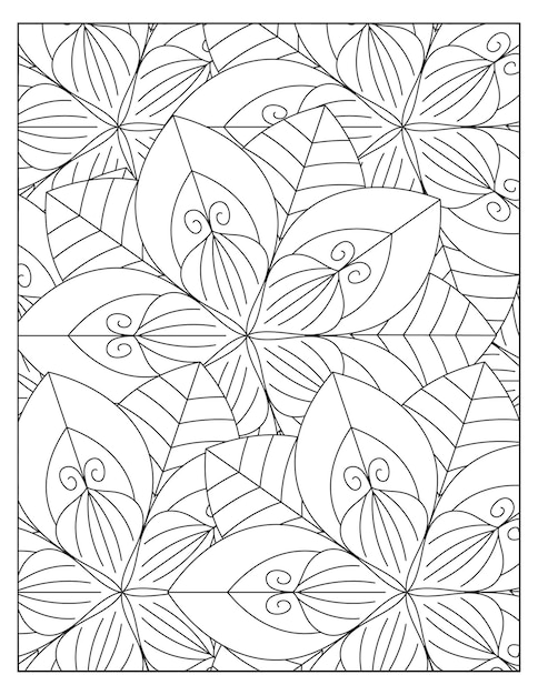 Vector patrón de coloración floral diseño de interiores kdp