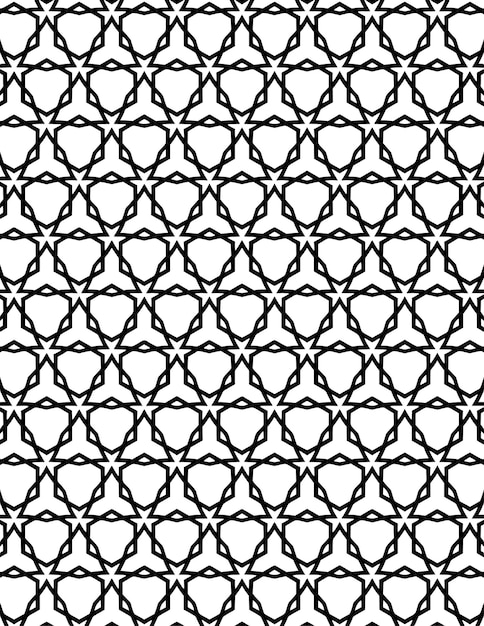 Patrón de coloración geométrica arte lineal negro 107