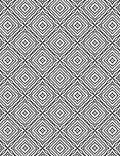 Patrón de coloración geométrica Arte lineal negro 39