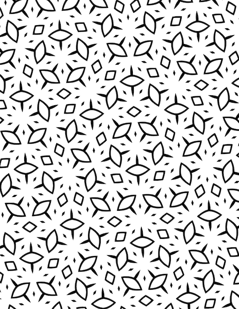 Patrón de coloración geométrica Arte lineal negro 39