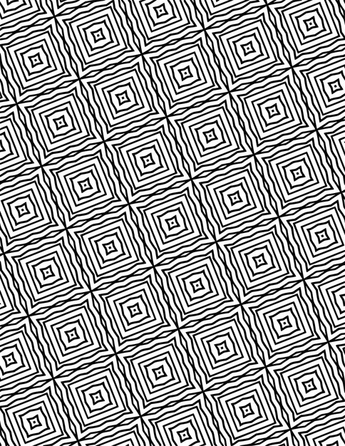 Patrón de coloración geométrica Arte lineal negro 39