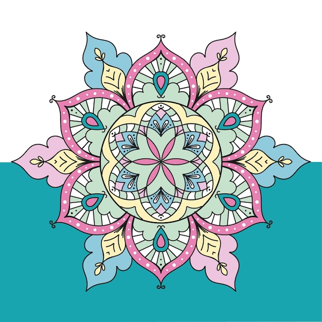 Patrón para colorear flor mandala
