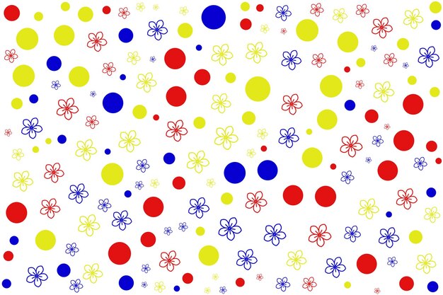 Patrón de colores sin costuras Fondo floral vectorial con flores y abejasPatrón de flores abstracto